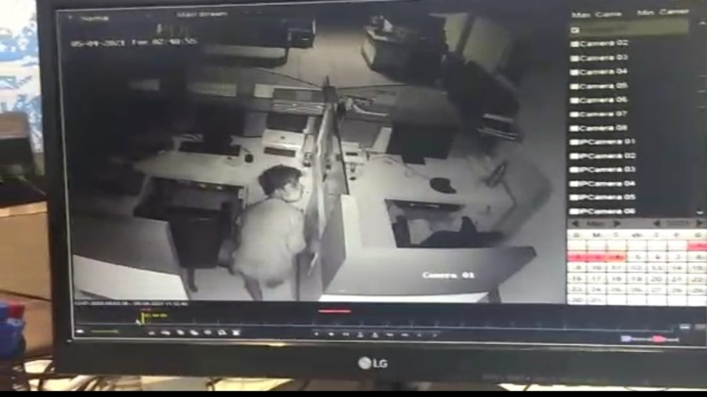 Theft cctv footage