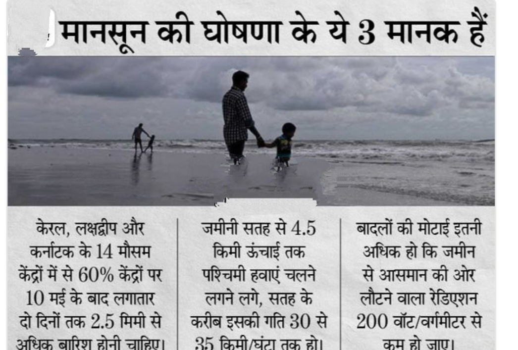 मानसून आ गया:केरल को किया तरबतर, मौसम विभाग का अनुमान- इस बार 101% बारिश होगी