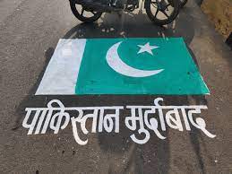 Pakistan flag on road Mandsur