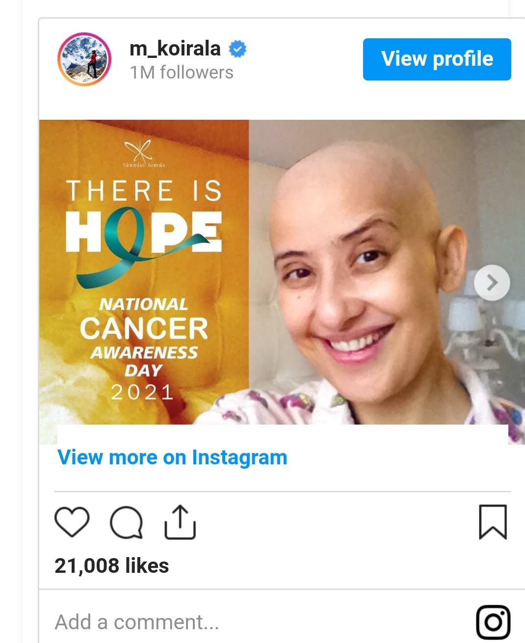 मनीषा कोइराला ने अपनी कैंसर से जंग पर किया पोस्ट, दे चुकी हैं स्टेज-4 को मात