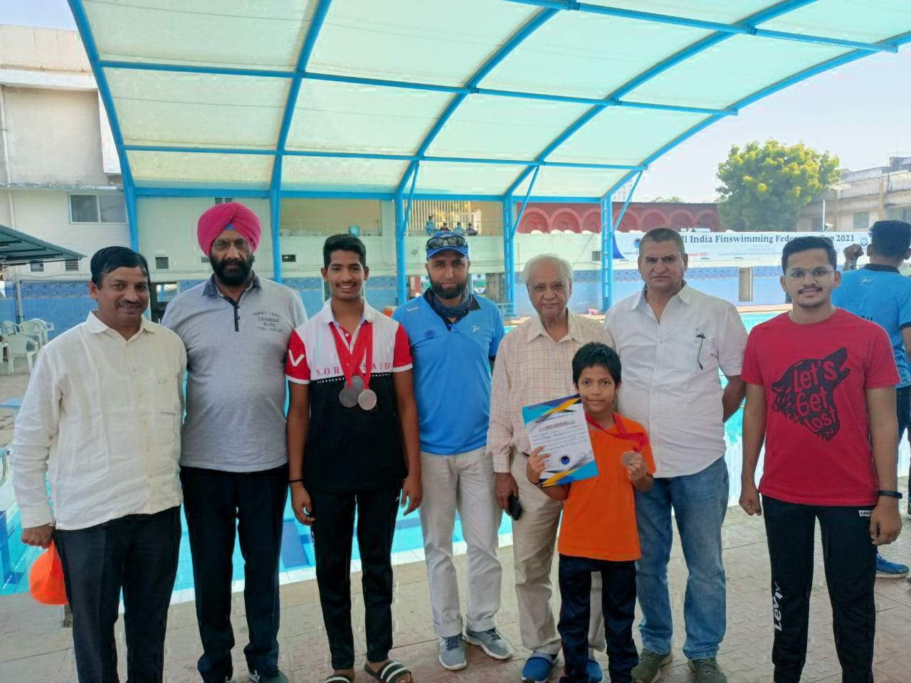 उज्जैन के तैराकों ने ऑल इंडिया फिनस्विमिंग फेडरेशन कप 2021 में जीते 8 मेडल