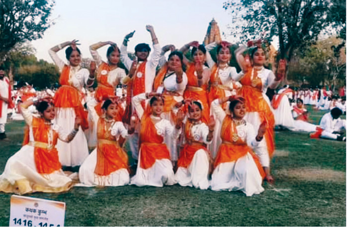 खजुराहो नृत्य महोत्सव में उज्जैन के कथक दल ने बनाया वल्र्ड रिकार्ड
